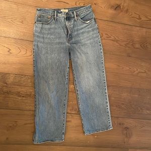 Madewell the perfect vintage, wide leg crop jeans, size 31